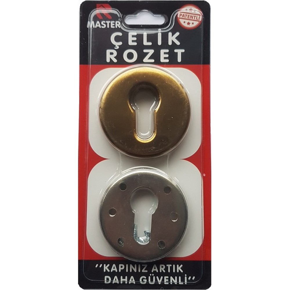 6 Vidalı Çelik Rozet Sarı (MCR-06G)